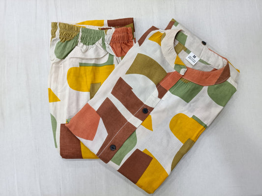Casual Printed Cotton Co Ord Set